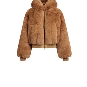 SKIMS Brown Faux Fur Jacket